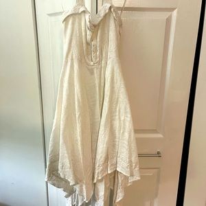 White beauty! Asymmetrical at the bottom Halter neck